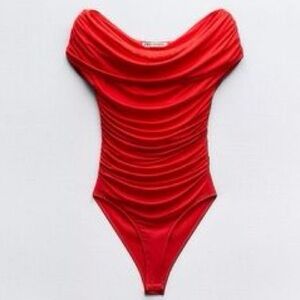 Zara Bold Scarlet Bodysuit